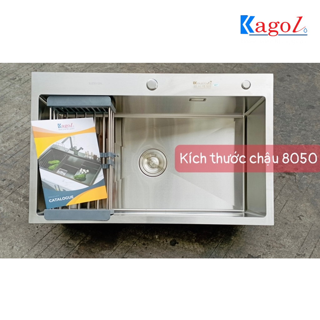 Chậu rửa bát đơn Kagol K8050-304 (80 x 50 cm)