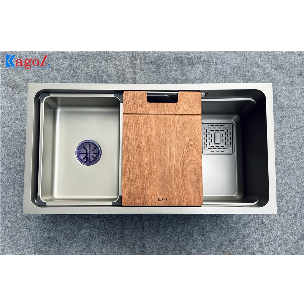 Chậu rửa bát đơn âm bàn đá Kagol KNB7540 (75 X 40CM)