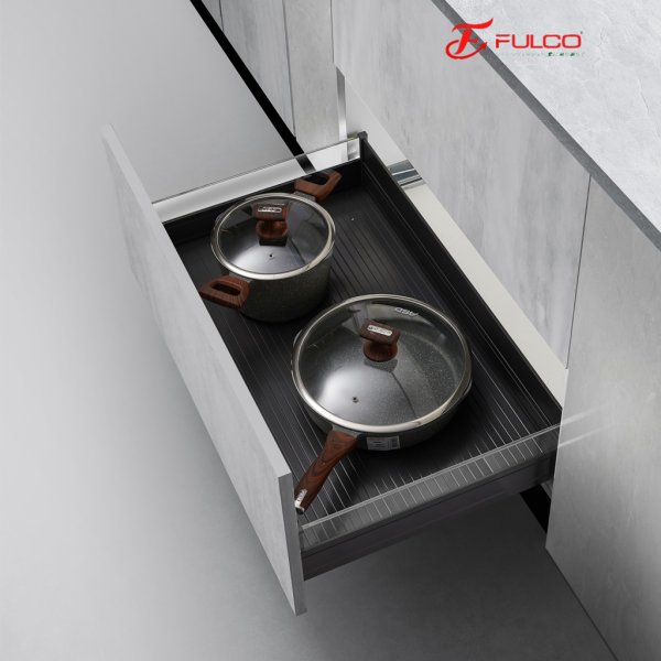 Giá xoong nồi tủ dưới phủ nano xám 5 lớp Fulco FCA05-X