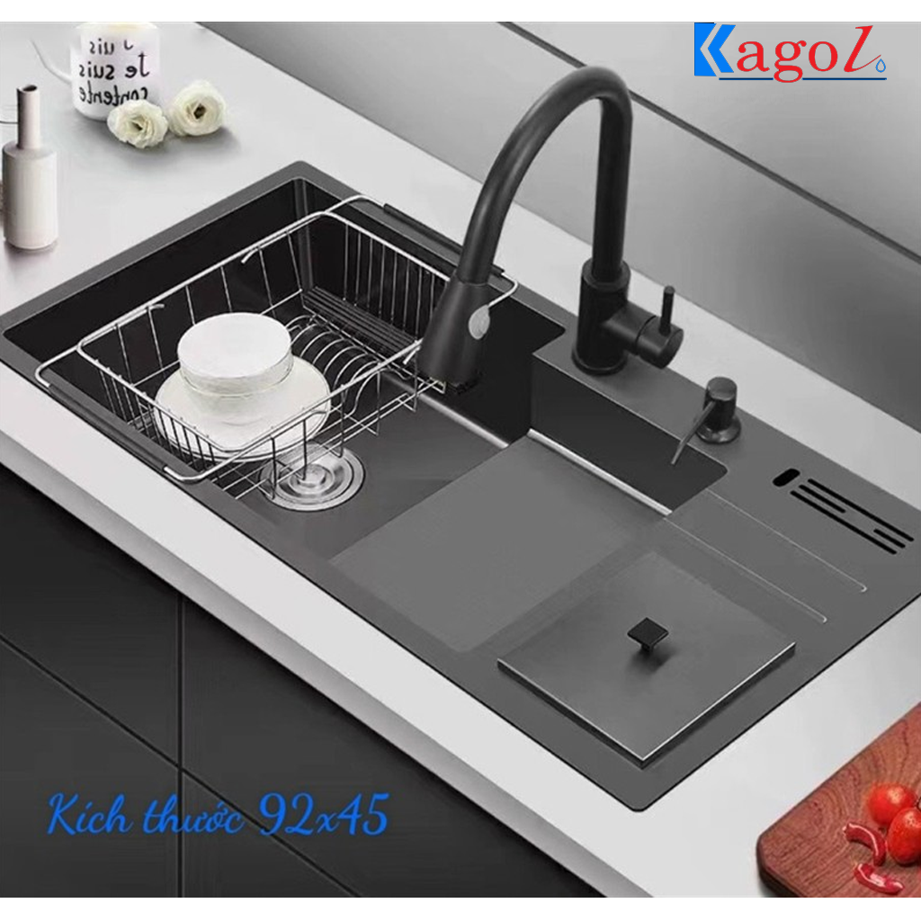 Chậu rửa bát đơn có bàn chờ Kagol KND9245 (92 x 45cm)