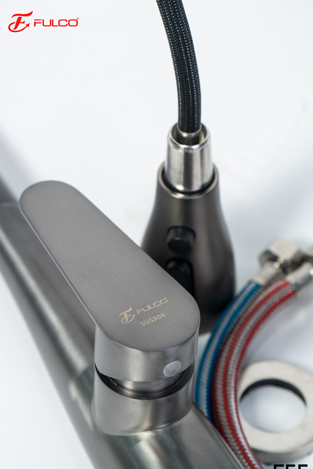 Vòi rửa bát rút dây Fulco F55