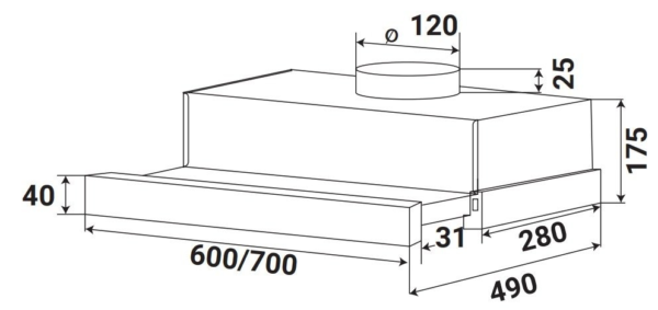 Máy hút mùi Kaff KF-TL600/TL700/TL800/TL900 ( đk cảm ứng 3 tốc độ)