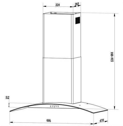 Máy hút mùi Kaff KF-GB109PB