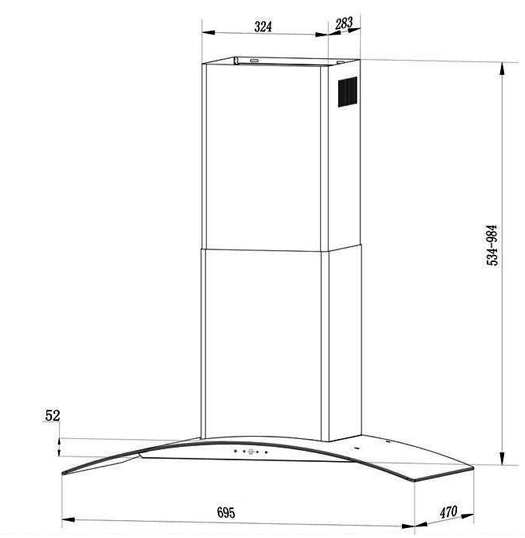 Máy hút mùi Kaff KF-GB207TB