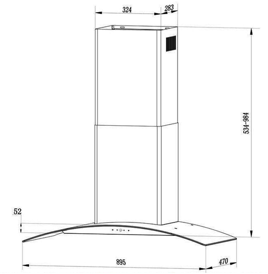 Máy hút mùi Kaff KF-GB209TB