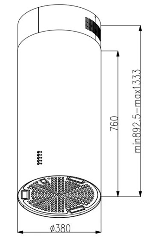 Máy hút mùi đảo Kaff KF-IS380CRB