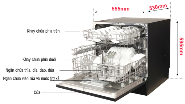 Máy rửa bát Lorca TA 916DWB (8 bộ)