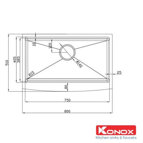 Chậu rửa bát Workstation Sink – Apron Sink KN8051AS Curve