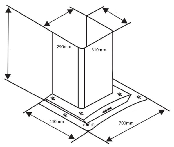 Máy hút mùi Buchen BU3588B Plus ( lưới lọc Inox)