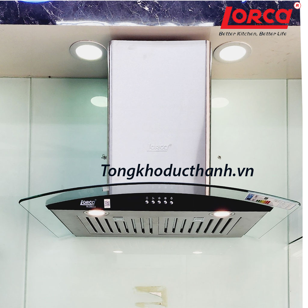 Máy hút mùi Lorca TA-2001B - 70cm ( mẫu mới) công suất 1.200m3, độ ồn thấp
