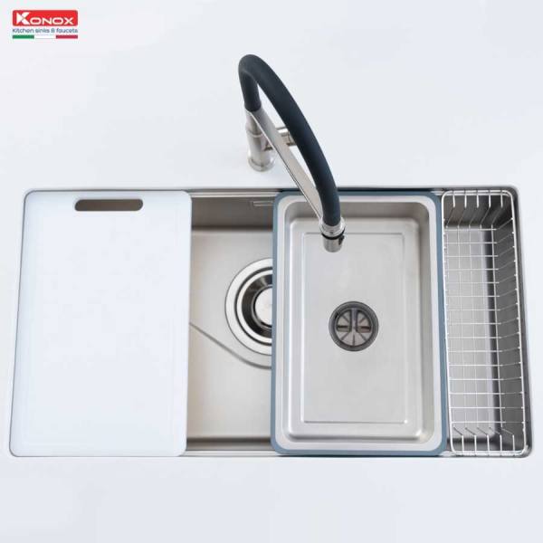 Chậu rửa bát chống xước Konox phong cách Nhật TARI 8748SR