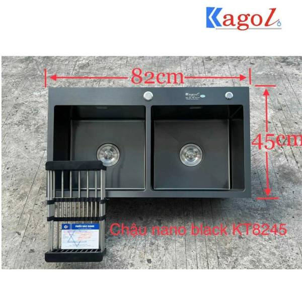 Chậu rửa nano đen Kagol KND8245 cân