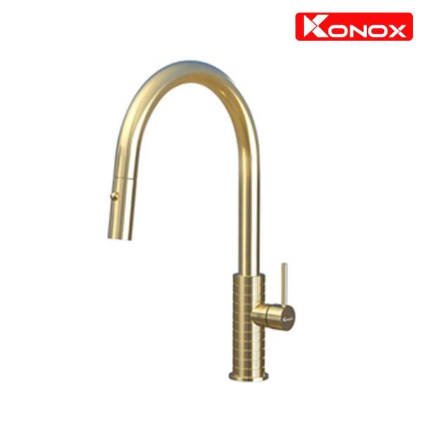 Vòi rửa bát Knox dây rút Venice Gold