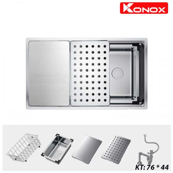 Chậu rửa bát chống xước Knox Workstation Sink – Undermount Sink KN7644SU Dekor