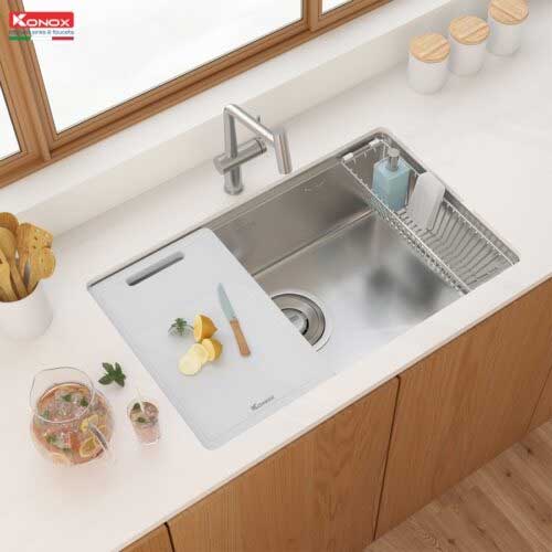 Chậu rửa bát chống xước Konox phong cách Nhật TARI 7648SR