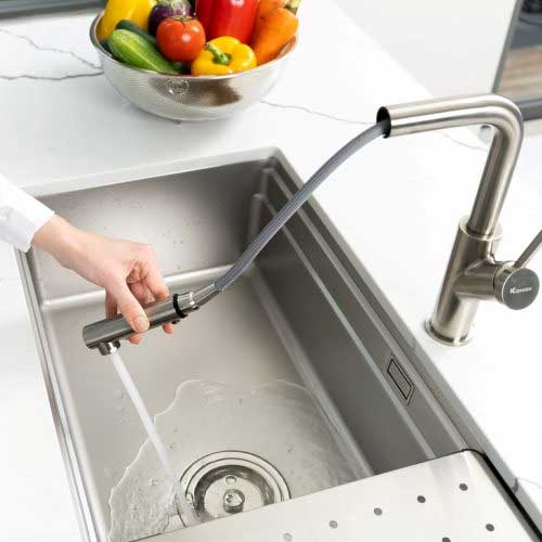 Chậu rửa bát chống xước Knox Workstation Sink – Undermount Sink KN7644SU Dekor