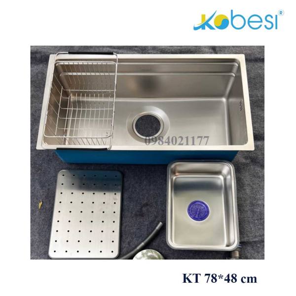 Chậu rửa bát âm bàn 1 hố under- table Kobesi KB 7843
