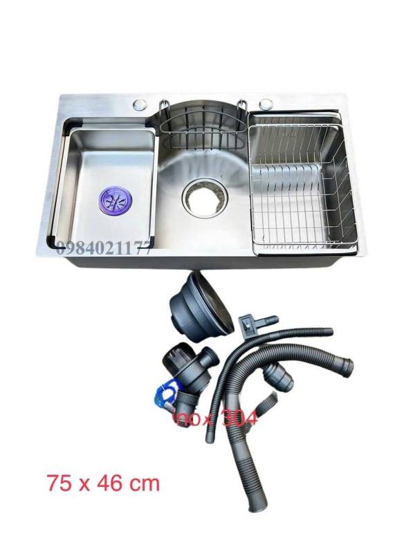 Chậu đúc Kobesi 7546 Inox 304 ( KT 75*46cm)