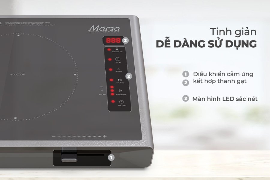 Bếp từ đơn cảm ứng SUNHOUSE MAMA SHD6880