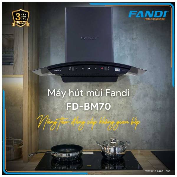 Máy hút mùi Fandi FD-BM70 tự động làm sạch mô tơ