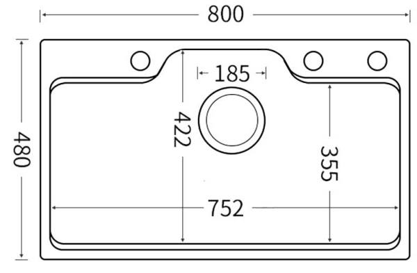 Chậu rửa bát Gento GT04-8048 Inox 304