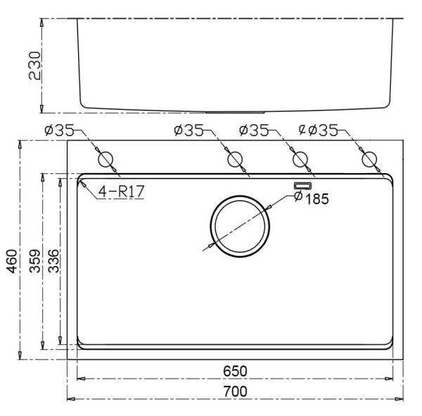 Chậu rửa chống xước Gento GT04-7046 inox 304