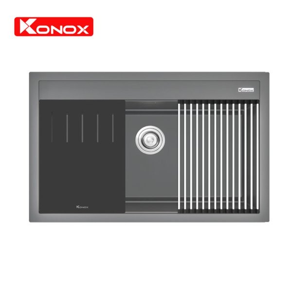 Chậu rửa bát đá Granite Sink Terra 790S Grey