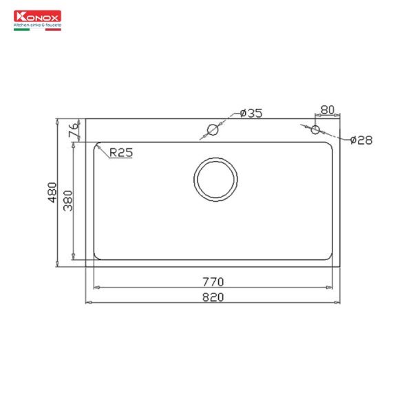 Chậu rửa bát chống xước Workstation Sink KN8248SO Dekor