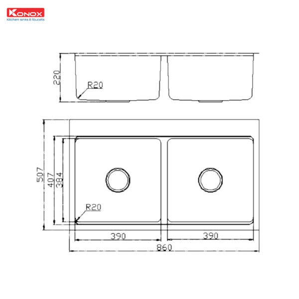 Chậu rửa bát chống xước Workstation Sink KN8651TD Dekor Basic