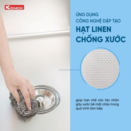 Chậu rửa bát 1 hố chống xước KN6044SU Dekor