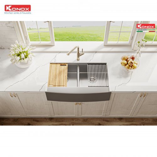 Chậu rửa bát Workstation Sink – Apron Sink KN8751DA Curve