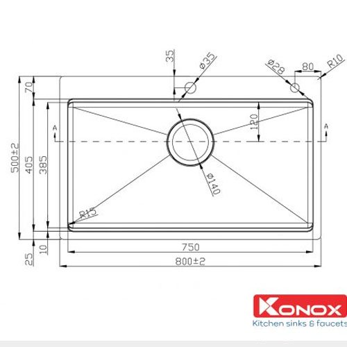 Chậu rửa bát Workstation Sink – Topmount Sink KN8050TS