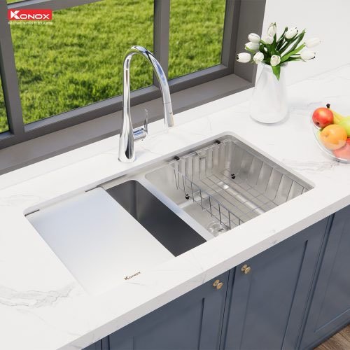 Chậu rửa bát chống xước Workstation Sink – Topmount Sink KN8646DU Dekor
