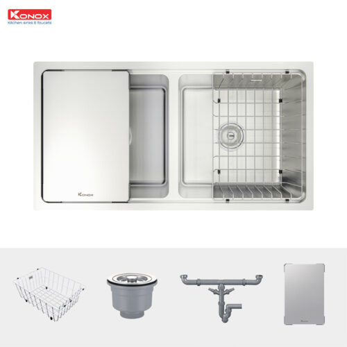 Chậu rửa bát chống xước Workstation Sink – Topmount Sink KN8646DU Dekor