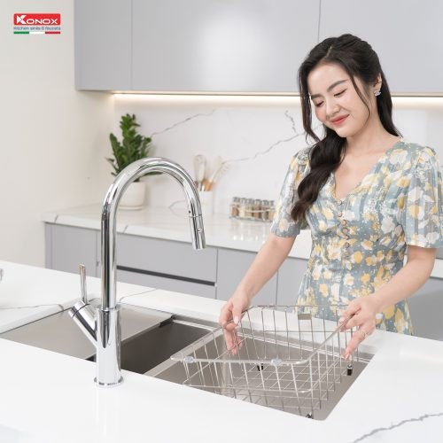 Chậu rửa bát chống xước Workstation Sink – Topmount Sink KN8646DU Dekor