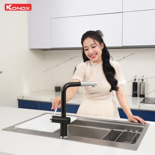 Chậu rửa bát chống xước Workstation Sink KN8751TS Dekor