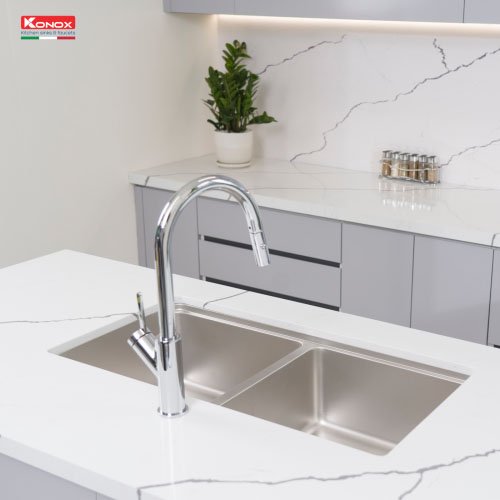 Chậu rửa bát chống xước Workstation Sink KN8646DU Dekor Basic