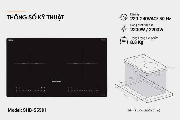 Bếp từ Sunhouse SHB555DI