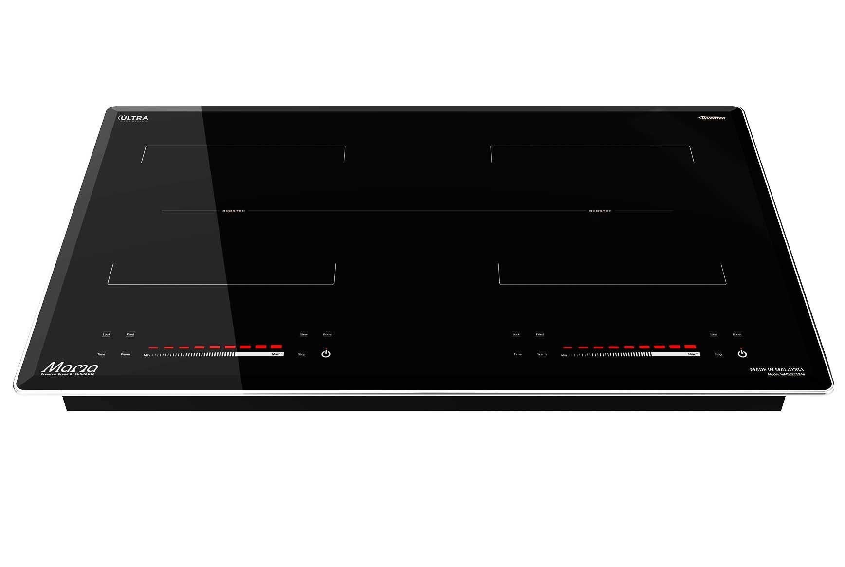 Bếp từ đôi Sunhouse Mama MM82252-M nhập Malaysia Inverter, bo viền nhôm