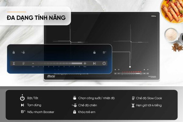 BẾP ĐÔI ĐIỆN TỪ SUNHOUSE MAMA MMB82262-M nhập Malaysia