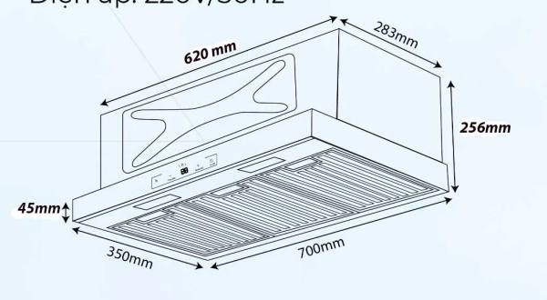MÁY HÚT MÙI ÂM TỦ SUNHOUSE SHB72035