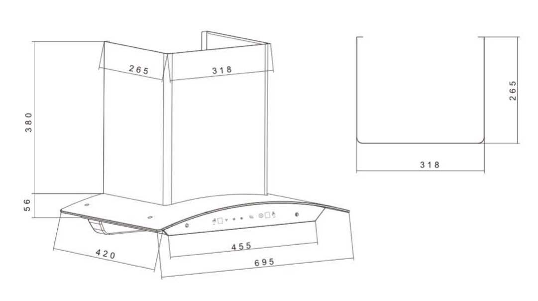 Máy hút mùi tự động làm sạch Blanc BA870AT