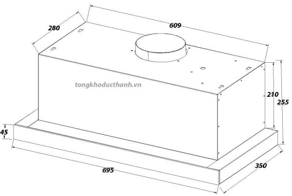 Máy hút mùi âm tủ Arber Smart AB700KH