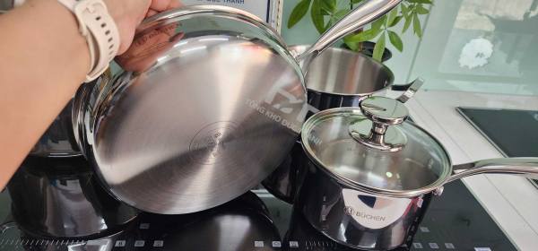 Bộ nồi Buchen Shapphire 5 món đáy liền