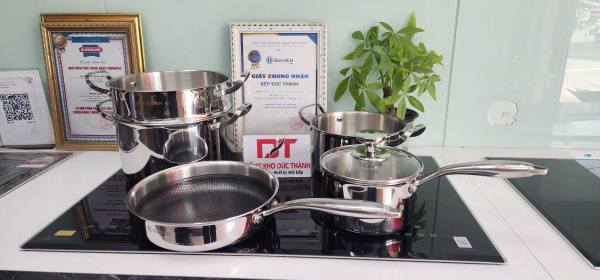 Bộ nồi Buchen Shapphire 5 món đáy liền