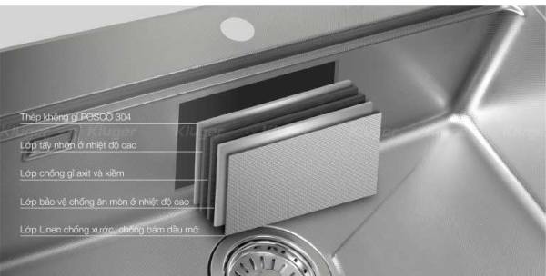 Chậu rửa bát Kluger KU8121S – S68 ( 68*45)