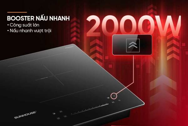 BẾP ĐÔI ĐIỆN TỪ SUNHOUSE SHB525DI mẫu mới