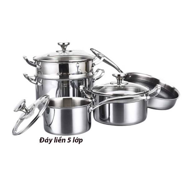 Bộ nồi Buchen Shapphire 5 món đáy liền