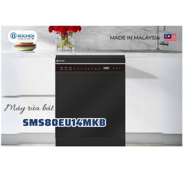 Máy rửa bát Buchen SMS80EU14MKB 15 bộ Nk Malaysia