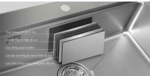 Chậu rửa bát Kluger KU8121S – S68 ( 68*45)